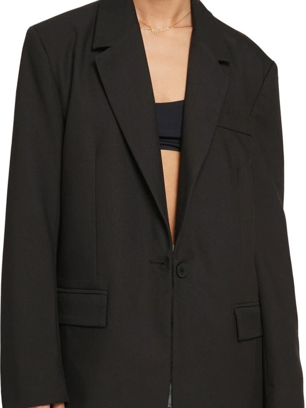 Know One Cares Oversized Fully Lined Womens Blazer Jacket